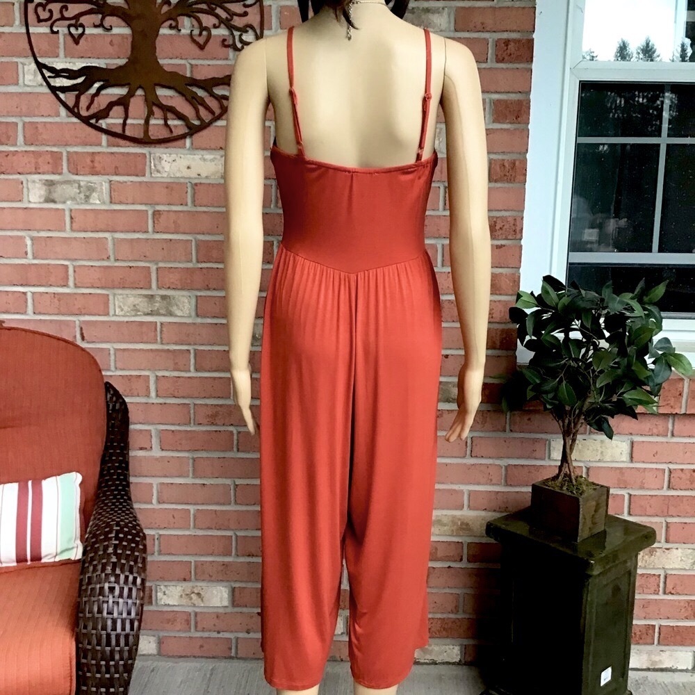 FINE STRETCH KNIT CAMI JUMPSUIT - Picture 7 of 8